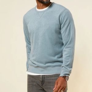 Outerknown Men's Crewneck Sweater in Light Blue
